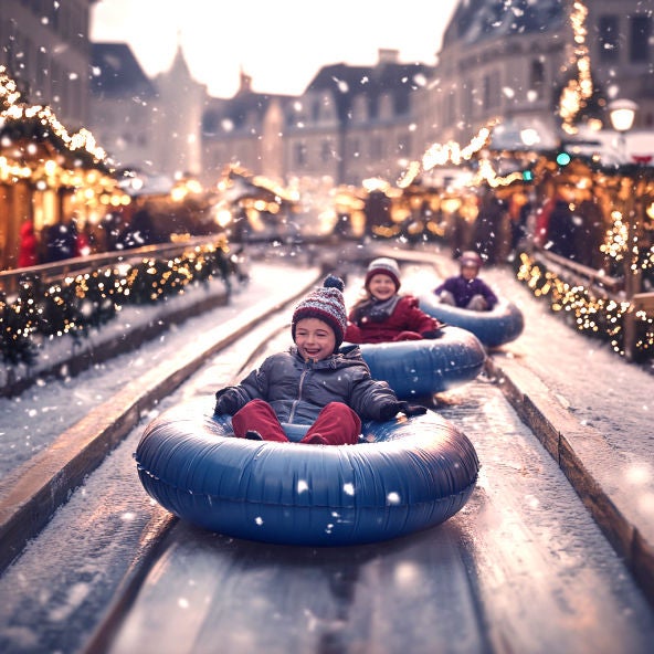 Testez les pistes de luge à Walibi Winter